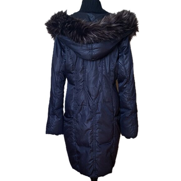 GUESS BY MARCIANO JAYDE Down Puffer Coat Jet Black SIZE LARGE - Picture 4 of 14